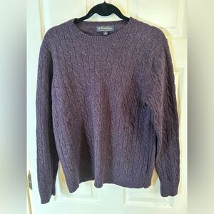Brooks Brothers Women’s 100% Lambswool Deep Purple Crewneck Sweater Large